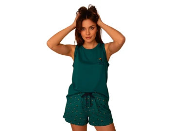 KOMPAK PENYE ŞORTLU BAYAN PİJAMA TAKIM S/2XL