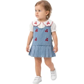 KOT ELBİSE NAKIŞLI 12 Ay,2Y,3Y Kız