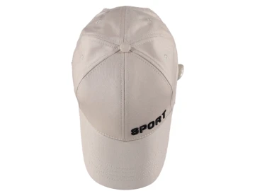 KREM SPORT NAKIŞLI PAMUKLU ŞAPKA
