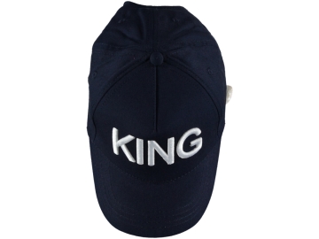 LACIVERT KING NAKISLI PAMUKLU SAPKA
