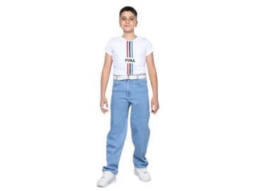 MAVİ PAMUK LİKRALI BAGGY ERKEK PANTOLON 6/10 YAŞ