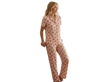 MİLAN GÖMLEK YAKA KISA KOL BAYAN PİJAMA TAKIM M/2XL