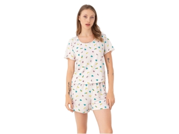 MİLAN KISA KOL ŞORTLU BAYAN PİJAMA TAKIM S/2XL