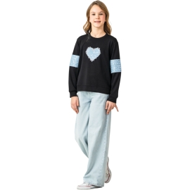 İNCİ KALP NAKIŞLI KIZ SWEAT 10/14 YAŞ