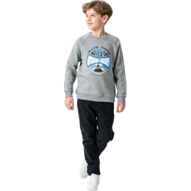 WHITE 1975 BASKILI BİYELİ ÜÇ İP ERKEK SWEAT 11/14 YAŞ