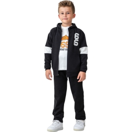 65 BASKILI SWEATLI ERKEK CEKET 3/6 YAŞ