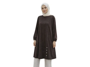 OYSHO SİMLİ UZUN BAYAN TUNİK M/XXL