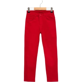 KIRMIZI GABARDİN ERKEK PANTOLON 5/8 YAŞ