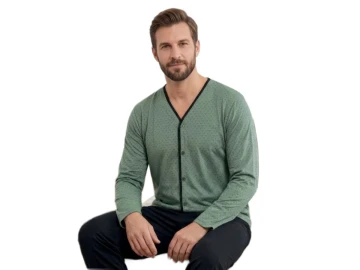 PENYE 5 DÜĞMELİ UZUN KOL ERKEK PİJAMA TAKIM M/2XL