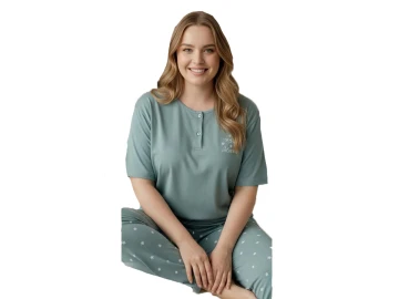 PENYE MODAL BATTAL KISA KOL BAYAN PİJAMA TAKIM 3XL/6XL