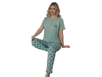 PENYE MODAL BAYAN KISA KOL PİJAMA TAKIM M/2XL