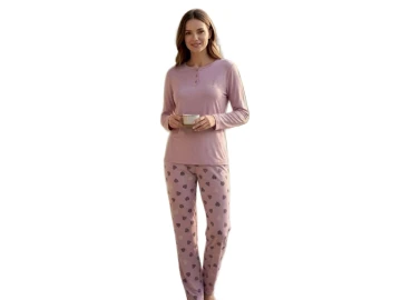 PENYE MODAL UZUN KOL BAYAN PİJAMA TAKIM M/2XL
