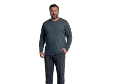 PENYE UZUN KOL BATTAL ERKEK PİJAMA TAKIM 3XL/6XL