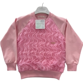 REGLAN KOL FIRFIR LASE FIRFIR NAKIŞLI İKİ İP KIZ SWEAT 9/12 YAŞ