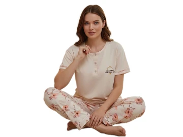 RİNG VİSKON PATLI BAYAN PİJAMA TAKIM S/2XL
