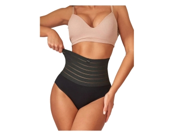 SİYAH LAZER KESİM YÜKSEL BEL SLİP KORSE 2XL/3XL