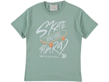 SKATE BASKILI SÜPREM ERKEK TİŞÖRT 10/13 YAŞ