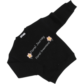 FLORAL BASKILI ÜÇ İP KIZ SWEAT 3/12 YAŞ