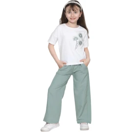 TAŞLI ÇİÇEK NAKIŞLI  6Y,7Y,8Y,9Y Kız