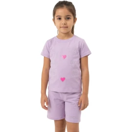 TAŞLI KALPLİ BASKILI KIZ ÇOCUK İKİLİ TAKIM 2Y,3Y,4Y,5Y,6Y Kız