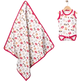 TATLI HAYVANLAR BASKILI ÇITÇITLI BADİ BATTANİYE TAKIM 1/6 AY
