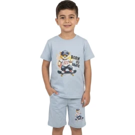 TEDY BEAR BASKILI İKİ İP TAKIM 2/6 YAŞ