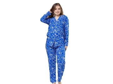 UZUN KOL BAYAN PİJAMA TAKIMI S/3XL
