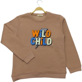 WİLD BASKILI ÜÇ İP ERKEK SWEAT 13/16 YAŞ
