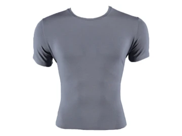 XL GRİ ERKEK MODAL KAPALI YAKA YARIM KOL TSHIRT