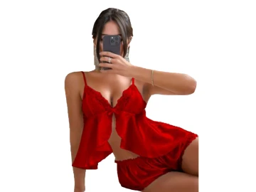 XL SATEN ŞORTLU TAKIM