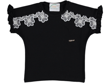 YARASAKOL KURDELE DANTELLİ KIZ TSHIRT 9/12 YAŞ