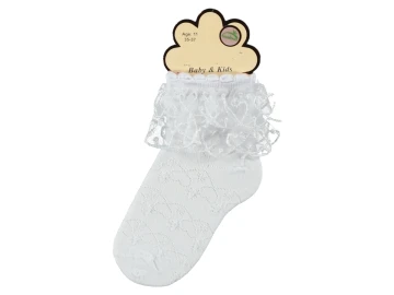 DANTELLİ KIZ SOKET ÇORAP 3/4 YAŞ