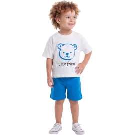 YAZLIK LİTTLE AYICIK ŞORTLU TAKIM 12 Ay,2Y,3Y,4Y Erkek