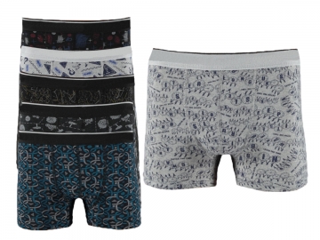 DESENLİ LİKRALI ERKEK BOXER M/XXL