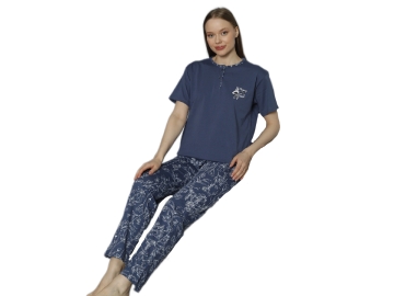 KISA KOL BAYAN PİJAMA TAKIM L/XXL