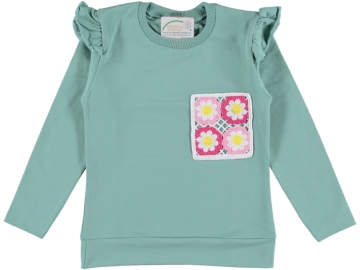CEP TRİKO FIRFIRLI İKİ İP KIZ SWEAT 5/8 YAŞ