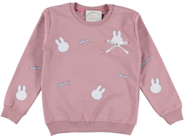 SHINY TAVŞAN BASKILI KIZ SWEAT 5/8 YAŞ