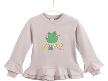 SUMMER BASKILI KIZ SWEAT 3/6 YAŞ
