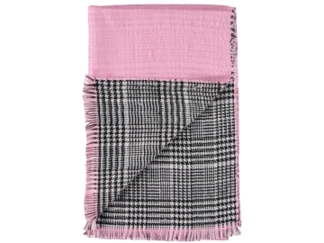 PEMBE ÇİFT TARAFLI BAYAN ŞAL