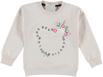 ÇİÇEK BEAR BASKILI KIZ SWEAT 3/6 YAŞ