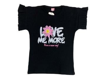 LOVE BASKILI PENYE RAPORLU KIZ TİŞÖRT 5/8 YAŞ