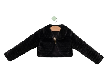 ÇİZGİLİ PELUŞ KIZ BOLERO 2/5 YAŞ
