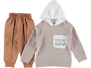 REGLAN KOL ÇİZGİLİ ERKEK TAKIM 1/4 YAŞ