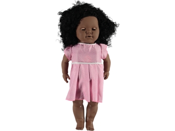 AFRİKALI UZUN SAÇLI KIZ BEBEK 60 CM