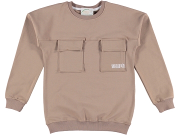 CEPLİ BELİEVE BASKILI KIZ SWEAT 7/10 YAŞ 
